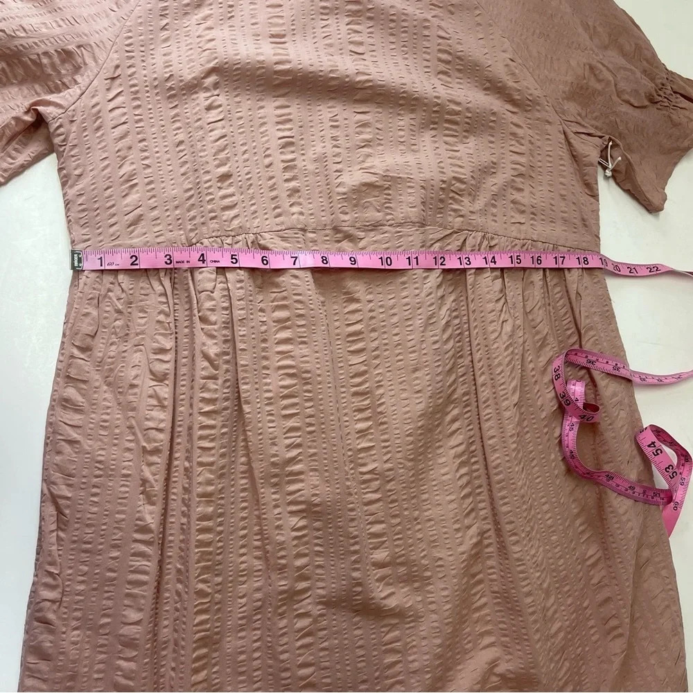 NEW Nordstrom Dress Womens Size Small Pink Puff Sleeve A-line Cotton Blend NWOT - Picture 12 of 14